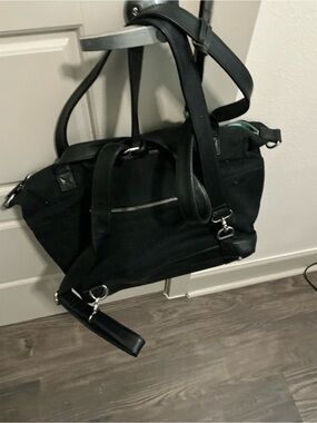 Black Women's Laptop Bag - Classic Convertible Tote